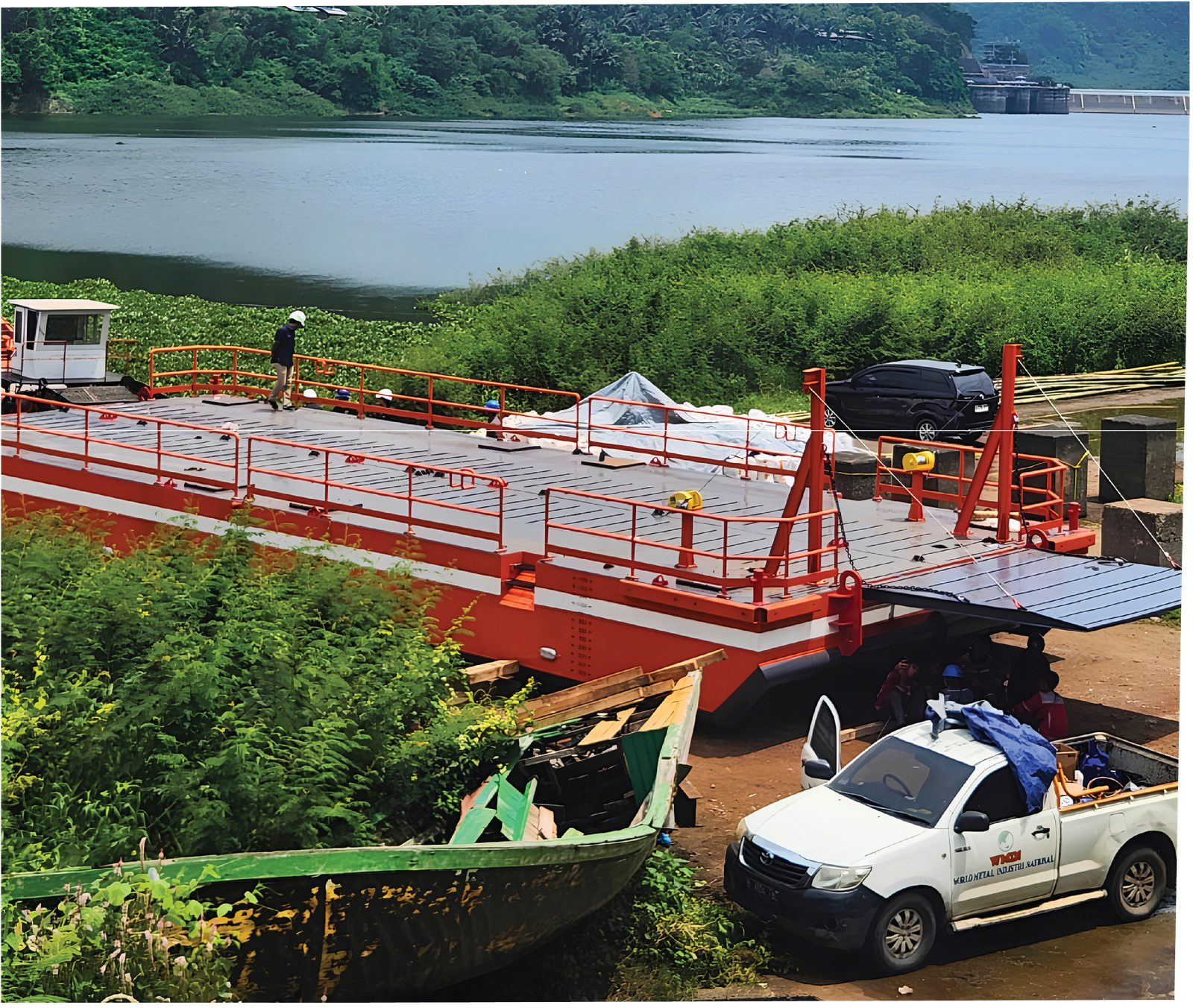 Pengerjaan Pontoon di UP Cirata
